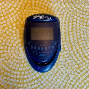 Vintage RADICA Lighted SOLITAIRE 2003 Blue Flip Top Handheld Electronic Game